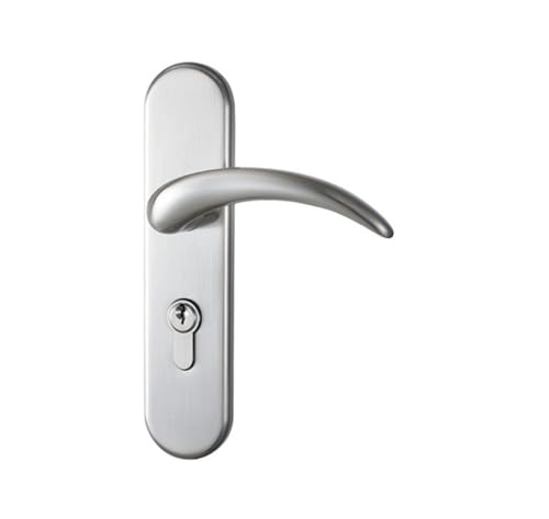 YWRWUPMGK Türschloss Innen Schlafzimmer Türschloss Bad Massivholz Türgriff Haushalt Türschloss Engineering Spezielle(Brushed Nickel Single Tongue) von YWRWUPMGK