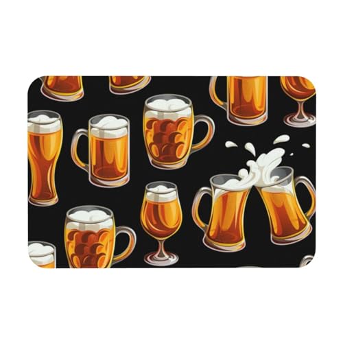 YWSOTRE Bierglas,Bodenmatte Kieselgurmatte saugfähig rutschfest Badvorleger 40X60cm von YWSOTRE