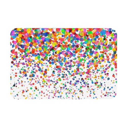 YWSOTRE Farbige Punkte Kunstdruck,Bodenmatte Kieselgurmatte saugfähig rutschfest Badvorleger 40X60cm von YWSOTRE