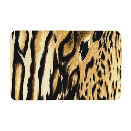 YWSOTRE Leopard Löwe Tiger Haut Fell Gestromt,Bodenmatte Kieselgurmatte saugfähig rutschfest Badvorleger 50x80cm YWSOTRE Leopard Löwe Tiger Haut Fell Gestromt,Bodenmatte Kieselgurmatte saugfähig rutschfest Badvorleger 50x80cm von YWSOTRE