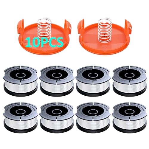 YWTESCH Weed Eater Spule für Black + Decker, Line String Trimmer Ersatzspule, 9 m 0,2 cm Autofeed String Trimmer Line, geeignet für Black + Decker String Trimmer (8 Ersatzspule) von YWTESCH