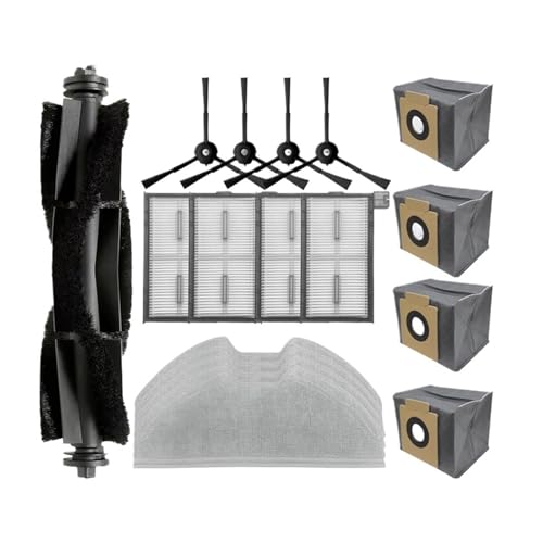 YWXCBNCI Kompatibel mit Clean X8 Pro SES Roboter-Staubsauger, Ersatz-Hauptseitenbürste, Hepa-Filter, Wischtuch, Staubbeutel, Teile von YWXCBNCI