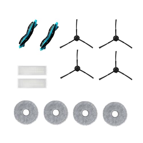 YWXCBNCI Kompatibel mit Er 11090 Teile Hauptwalze Bürste Seitenbürste Filter SN Lappen for Reinigen Staubbeutel von YWXCBNCI
