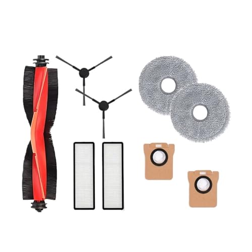 YWXCBNCI Kompatibel mit Xiaomi Roboterstaubsauger X20 Max / D109GL Staubsaugerteile Hauptrolle Seitenbürste Hepa-Filter Wischtuch Staubbeutel von YWXCBNCI