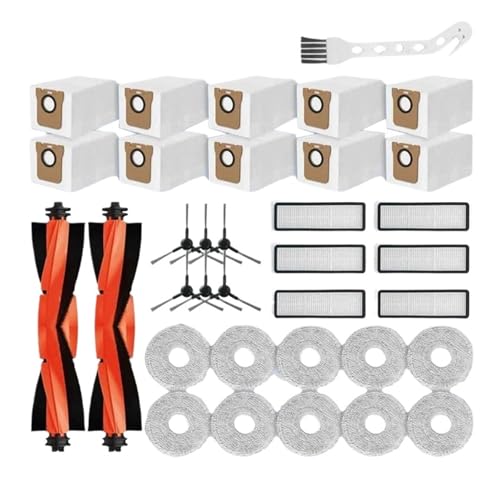 YWXCBNCI Kompatibel mit Xiaomi Roboterstaubsauger X20 Pro / X20 Max / D102GL / D109GL Ersatzteile Hauptseitenbürste Hepa-Filter Wischpad Staubbeutel von YWXCBNCI