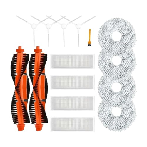 YWXCBNCI Kompatibel mit dem selbstreinigenden Roboter 2 C101 Roboter-Staubsauger, Hauptseitenbürste, Hepa-Filter, Mopptücher, Lappenteile von YWXCBNCI