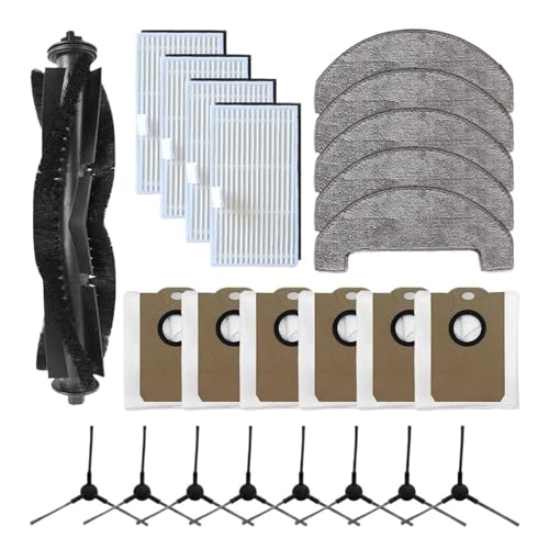 YWXCBNCI Zubehör Reinigungskomponenten Weiß Kompatibel mit MONSGA MS1 MAX Hauptseitenbürste Konstante Reinigung Staubbeutel Einfache Installation(B) von YWXCBNCI