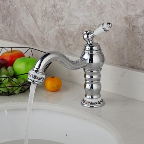 Chrom Badezimmer Waschbecken Wasserhahn Küchenarmatur Einhandmischer WC-Wasserhahn Messing Banheiro Torneira Wassermischer von YWXLHHTN