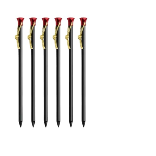 Heringe Zelt 15,5 cm/20 cm Outdoor Ultraleichte Aluminium Legierung Stakes Camping Carbon Faser Guy Linie Baldachin Seil Nägel Zelt Zubehör(AL-Long) von YXADGML
