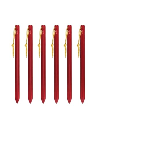 Heringe Zelt 15,5 cm/20 cm Outdoor Ultraleichte Aluminium Legierung Stakes Camping Carbon Faser Guy Linie Baldachin Seil Nägel Zelt Zubehör(Tetagonal) von YXADGML