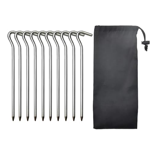 Heringe Zelt 18 cm Camping-Zeltpfahl, Baldachinpfähle aus Aluminiumlegierung, Spikes, robuster Zelthering, Winddichte, verlängerte Zeltbodennägel von YXADGML