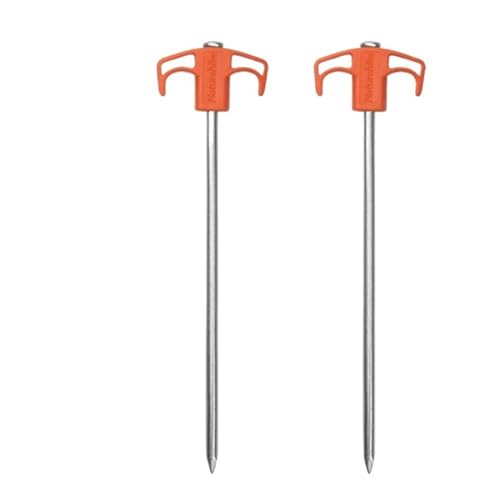 Heringe Zelt 2 stücke Baldachin Heringe 25 cm Eisen Boden Nagel Garten Boden Nagel Camping Strand Markisen Hängematte Trampolin Zubehör(Orange-x2) von YXADGML