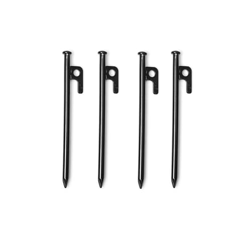 Heringe Zelt 4 stücke Heavy Duty Camping Stakes Geschmiedet Stahl Heringe Nagel for Garten Dessert Schneefeld EIS Grünland Baldachin Regen Plane(4pcs 20cm) von YXADGML