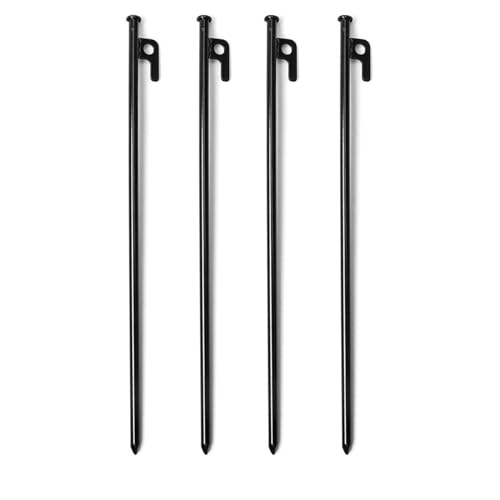 Heringe Zelt 4 stücke Heavy Duty Camping Stakes Geschmiedet Stahl Heringe Nagel for Garten Dessert Schneefeld EIS Grünland Baldachin Regen Plane(4pcs 40cm) von YXADGML