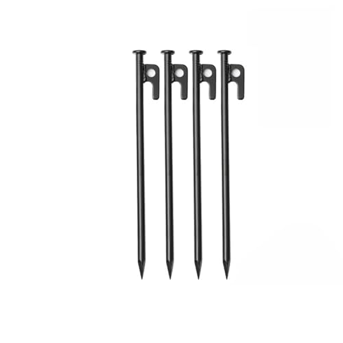 Heringe Zelt 4PCS 20/25/30/40cm Zelt Heringe Nägel Camping Zubehör Wohnmobil Wandern Outdoor Aluminium Strand schwarz Lange Baldachin Boden Nagel(Normal 30cmx4) von YXADGML