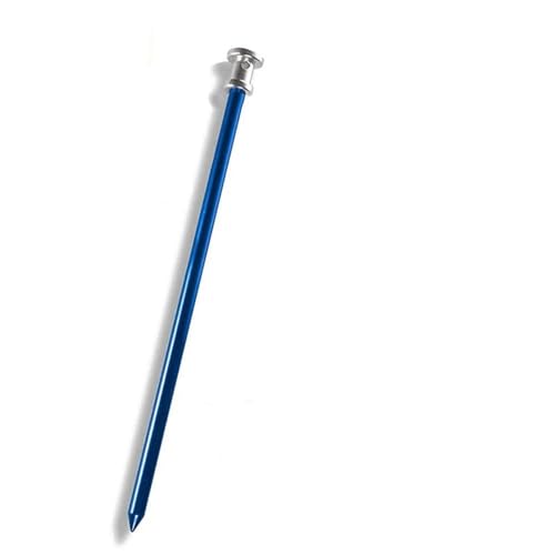 Heringe Zelt 6 Stücke 23 cm 9 Zoll Aluminium Baldachin Zelt Heringe Garten Stakes Boden Nagel Heavy Duty Mit Reflektierende Schnur for hängematte Camping(Blue) von YXADGML