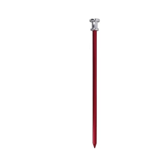 Heringe Zelt 6 Stücke 23 cm 9 Zoll Aluminium Baldachin Zelt Heringe Garten Stakes Boden Nagel Heavy Duty Mit Reflektierende Schnur for hängematte Camping(Red) von YXADGML