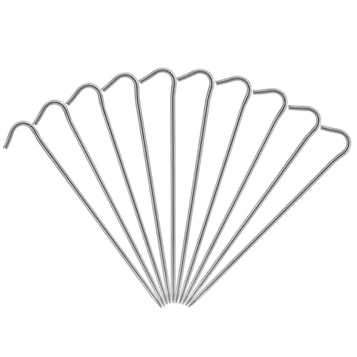 Heringe Zelt 6 stücke/10 stücke Titan Zelt Heringe Titan Zelt Nägel Outdoor Camping Zelt Stakes Biegen Haken Zelte Zubehör(10pcs) von YXADGML