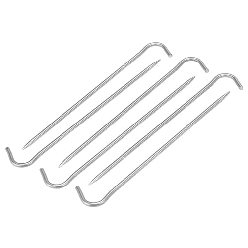 Heringe Zelt 6 stücke/10 stücke Titan Zelt Heringe Titan Zelt Nägel Outdoor Camping Zelt Stakes Biegen Haken Zelte Zubehör(6pcs) von YXADGML