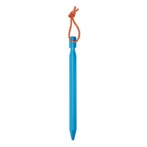 Heringe Zelt 6Pcs 23cm Aluminium Legierung Yard Baldachin Zelt Heringe Garten Stakes Boden Nagel Heavy Duty Mit Reflektierende Schnur Hängematte Camping(Sky Blue 6Pc) von YXADGML