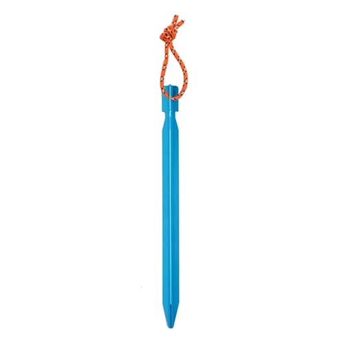 Heringe Zelt 6Pcs 23cm Aluminium Legierung Yard Baldachin Zelt Heringe Garten Stakes Boden Nagel Heavy Duty Mit Reflektierende Schnur Hängematte Camping(Sky Blue 6Pc) von YXADGML