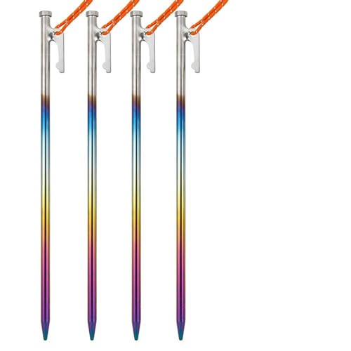 Heringe Zelt Baldachin-Zelthering aus Titanlegierung, verschleißfeste Outdoor-Camping-Zeltpfahlnägel, biegebeständig(8x240 4pcs) von YXADGML