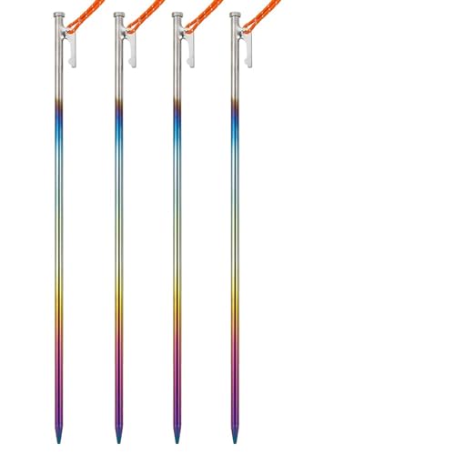 Heringe Zelt Baldachin-Zelthering aus Titanlegierung, verschleißfeste Outdoor-Camping-Zeltpfahlnägel, biegebeständig(8x350 4pcs) von YXADGML