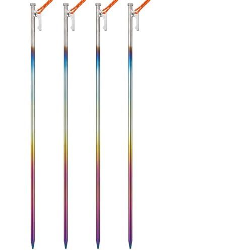 Heringe Zelt Baldachin-Zelthering aus Titanlegierung, verschleißfeste Outdoor-Camping-Zeltpfahlnägel, biegebeständig(8x400 4pcs) von YXADGML