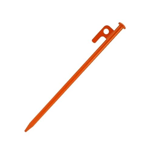 Heringe Zelt Camping Zelt Farbige Bodennägel Pfähle Baldachin Zeltheringe Edelstahl Garten Bodennagel Hängematte Trampolin Zubehör(30cm orange) von YXADGML