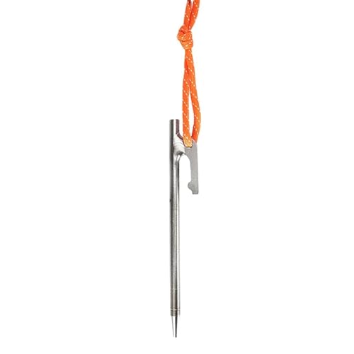 Heringe Zelt Outdoor-Titan-Bodennägel, Titanlegierungs-Bodennägel, Lange Baldachin-Zelte, Zubehör, tragbares Camping-Werkzeug(Hook 20cm) von YXADGML