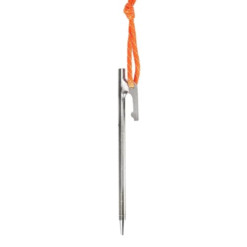 Heringe Zelt Outdoor-Titan-Bodennägel, Titanlegierungs-Bodennägel, Lange Baldachin-Zelte, Zubehör, tragbares Camping-Werkzeug(Hook 24cm) von YXADGML