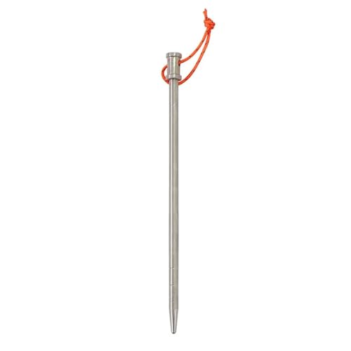 Heringe Zelt Outdoor-Titan-Bodennägel, Titanlegierungs-Bodennägel, Lange Baldachin-Zelte, Zubehör, tragbares Camping-Werkzeug(Round Head 20cm) von YXADGML