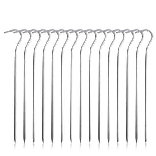 Heringe Zelt Titan Zelt Heringe Camping Zelt Nägel Ultraleicht 20 cm/16,5 cm Zelt Heringe Tragbare Outdoor Baldachin Gras Hardware(Ti4003P 15pcs 16.5cm) von YXADGML