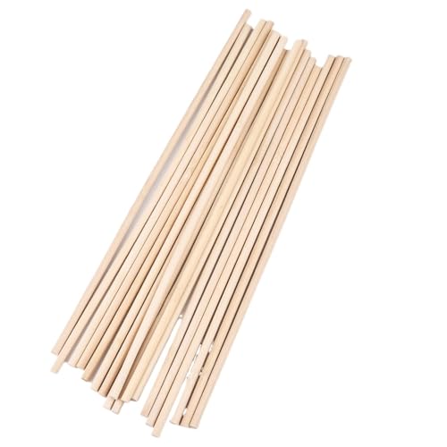 Holzstäbchen Zum Basteln 20-50 stücke 30cm Runde Holz Sticks DIY Handgemachte Handwerk Machen Gebäude Modell(6x300mm-20pcs) von YXADGML