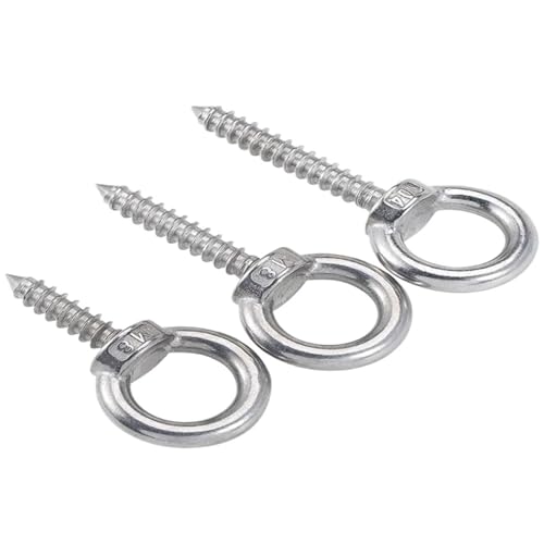 Osenschraube 304 Edelstahl Augenmutter Schraube Rundring Schraubhaken M4 M5 M6 M8 M10 M12(30mm,M5 (1Pcs)) von YXADGML