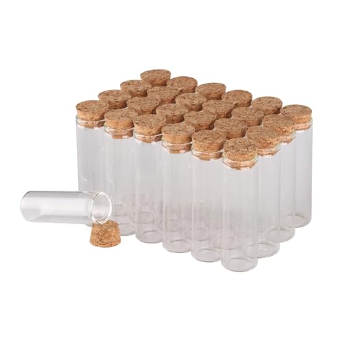 Reagenzgläser 24 teile/los 5 ml 7 ml 10 ml 14 ml 18 ml 20 ml 25 ml 30 ml Glas reagenzglas mit Korken Nachricht Flaschen Gläser Fläschchen Kunst DIY Handwerk(18ml-70mm) von YXADGML