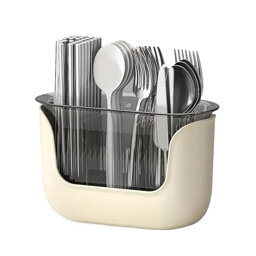 YXADGML Besteck Organizer Abtropfkorb for die Küche, multifunktionaler Besteckkorb, 3-Gitter-Besteckkorb for den Haushalt, Küchenzubehör(Light Green) von YXADGML