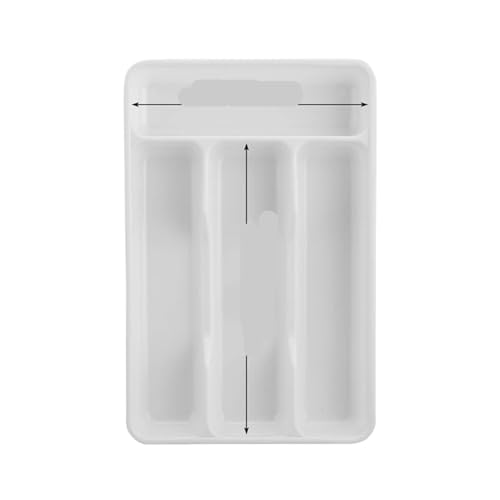 YXADGML Besteck Organizer Besteck-Organizer-Box, Trennung, Aufbewahrungsbox, Geschirr, Schubladen-Organizer, PP, Küchenlöffel, Messer, Besteckkastenhalter(White) von YXADGML