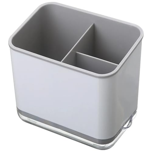 YXADGML Besteck Organizer Doppelschichtiges, abnehmbares, multifunktionales Aufbewahrungsregal for Löffel und Gabel, Besteck-Abtropfgestell, Organizer for Küchenutensilien(Gray) von YXADGML