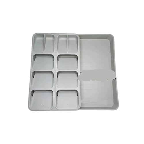 YXADGML Besteck Organizer Erweiterbares Utensilientablett for Küchenorganisatoren, for Schubladen, Schränke und Regale, Aufbewahrung for Löffel, Gabeln, Messer(Double Fork) von YXADGML