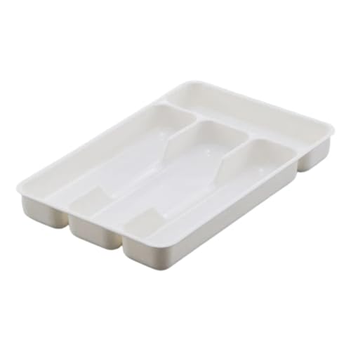 YXADGML Besteck Organizer Schubladenablage Löffel Gabeln Besteck Trennung Finishing Rack Aufbewahrungsbox Tragbarer Besteckbehälter(White) von YXADGML