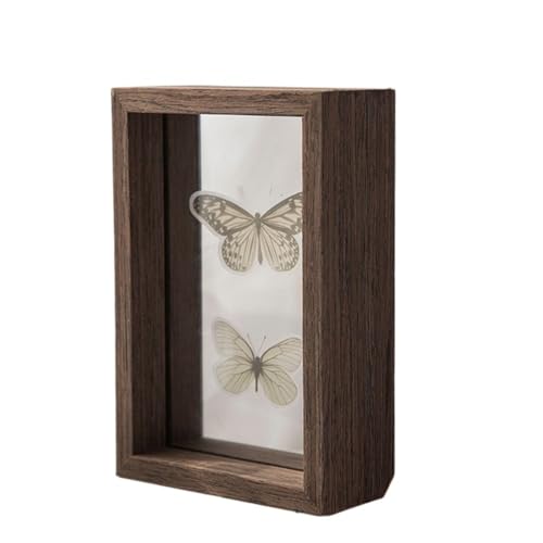 YXADGML Bilderrahmen Zum Befüllen Transparenter Massivholz-Präsentationsrahmen, doppelseitiger Glas-Musterrahmen, Bilderrahmen, Schattenbox-Rahmen, Fotorahmen(Color01,15.2x15.2cm 6inch) von YXADGML