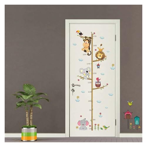 YXADGML Kinder Messlatte Prinzessin Mädchen AFFE Kind Wachstumstabelle Aufkleber Selbstklebende Baby Höhenmessung Aufkleber Auto Cartoon Höhenmesser for Kinderzimmer(001) von YXADGML