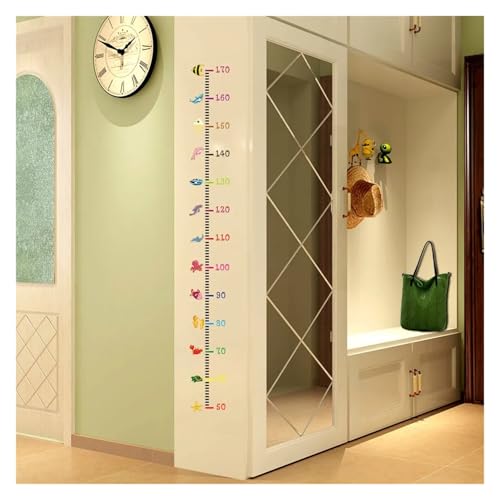 YXADGML Kinder Messlatte Prinzessin Mädchen AFFE Kind Wachstumstabelle Aufkleber Selbstklebende Baby Höhenmessung Aufkleber Auto Cartoon Höhenmesser for Kinderzimmer(004) von YXADGML