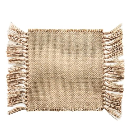 YXADGML Webteppich Jute-Teppiche, Tischläufer, Tischdecke, dekorative Teppiche, Schlafzimmer-Fußmatten, schicke Raumdekoration(35x55cm) von YXADGML
