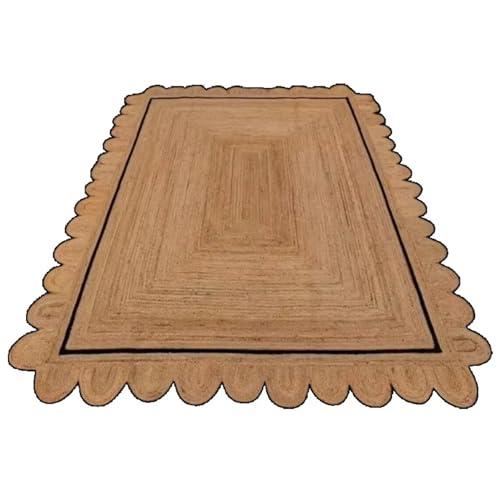 YXADGML Webteppich Juteteppiche Geflochtene Juteteppiche Wohndekor Moderne Teppiche(60x90cm) von YXADGML