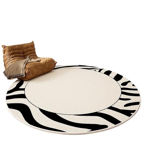 YXADGML Webteppich Leichter Luxus-Schlafzimmerteppich, waschbare weiche Bodenmatte, Vintage-Wohnzimmer-Dekorationsteppich, großer runder Freizeitteppich(Style5) von YXADGML
