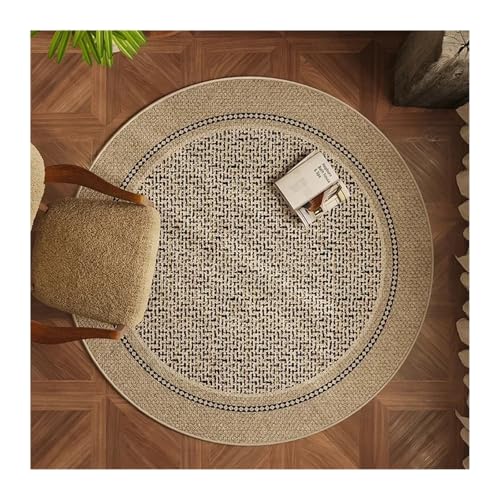 YXADGML Webteppich Schlafzimmerteppiche, Raumdekoration, Wohnzimmerteppiche, runde Sofakissen, Arbeitszimmer, rutschfeste Stuhlmatten(60x60cm,Style A) von YXADGML