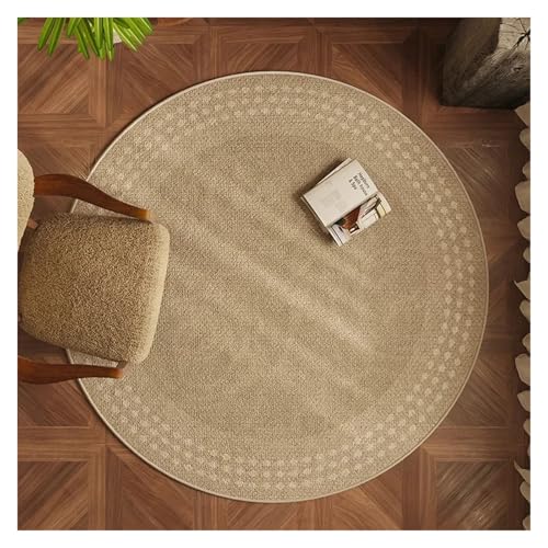 YXADGML Webteppich Schlafzimmerteppiche, Raumdekoration, Wohnzimmerteppiche, runde Sofakissen, Arbeitszimmer, rutschfeste Stuhlmatten(80x80cm,Style B) von YXADGML