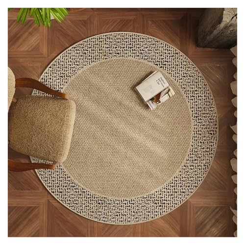 YXADGML Webteppich Schlafzimmerteppiche, Raumdekoration, Wohnzimmerteppiche, runde Sofakissen, Arbeitszimmer, rutschfeste Stuhlmatten(80x80cm,Style C) von YXADGML